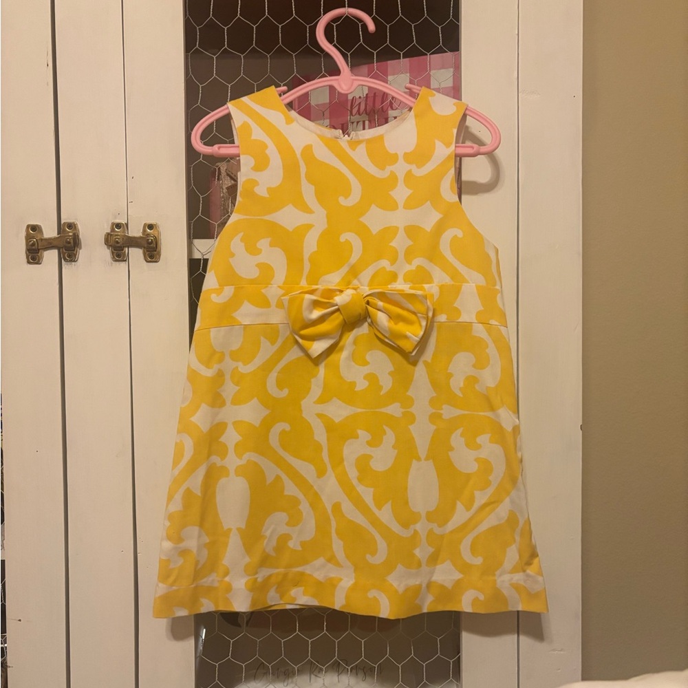 Kelly's Kids Yellow and White Dress with Bow